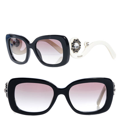 Prada Minimal Baroque Sunglasses Black White 1 of 5