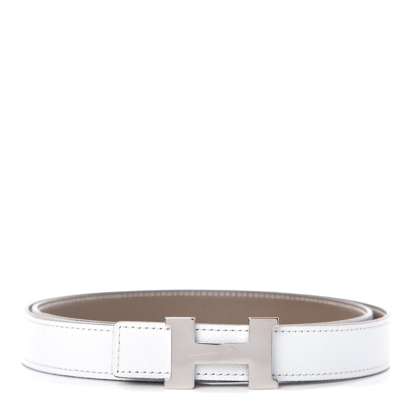 Epsom 24mm Mini Constance H Belt 90 White Etoupe