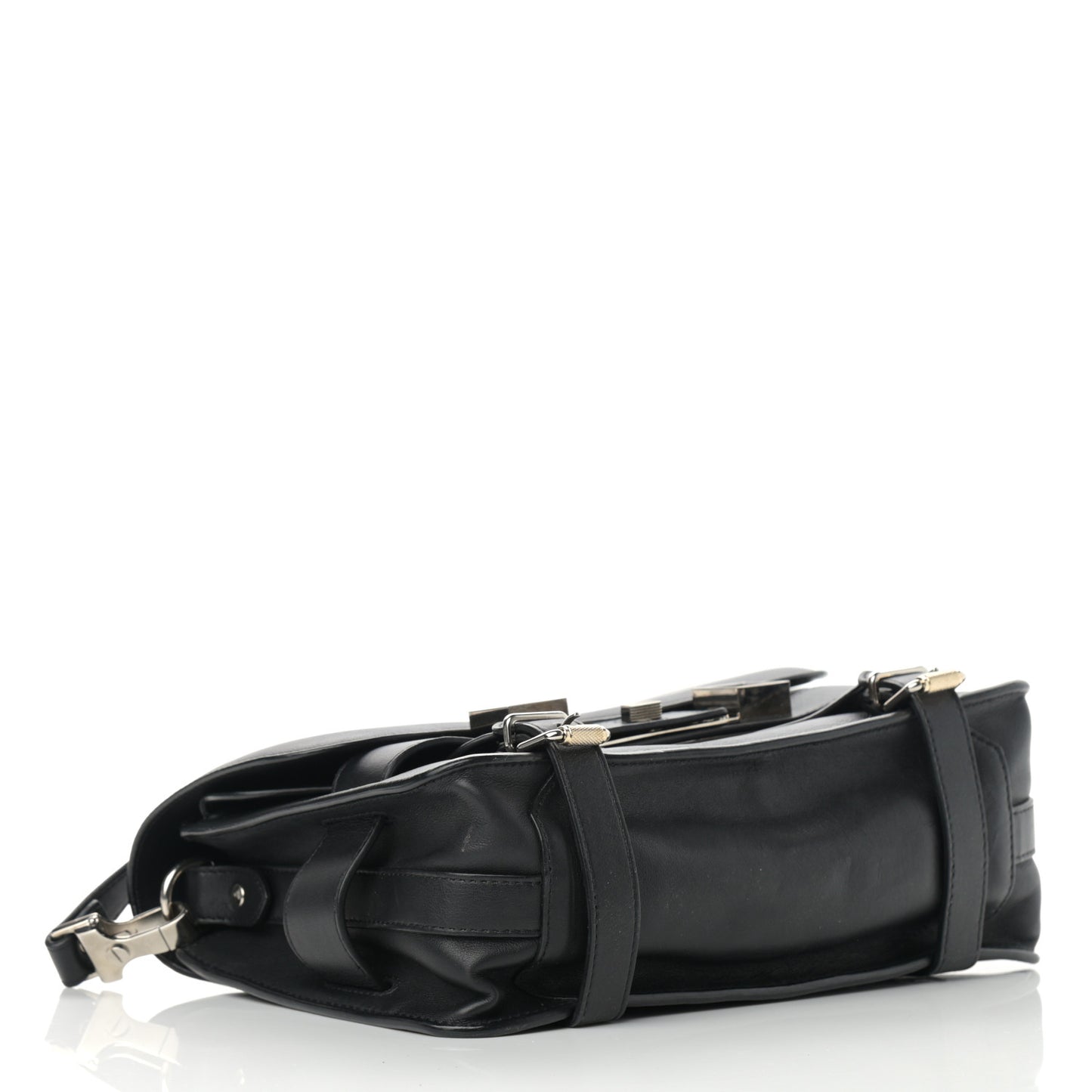 Calfskin PS11 Classic Shoulder Bag Black