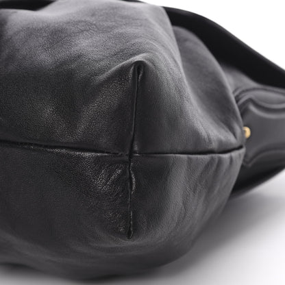 Fendi Lambskin Studded Large Chef Shoulder Bag Black 10 of 12