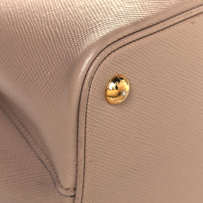 Prada Saffiano Cuir Small Double Bag Cammeo Black 10 of 19