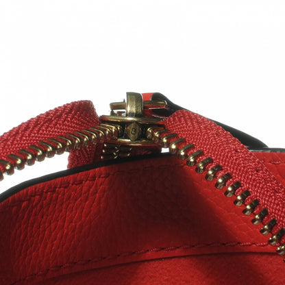 Celine Drummed Calfskin Mini Luggage Coquelicot 9 of 9
