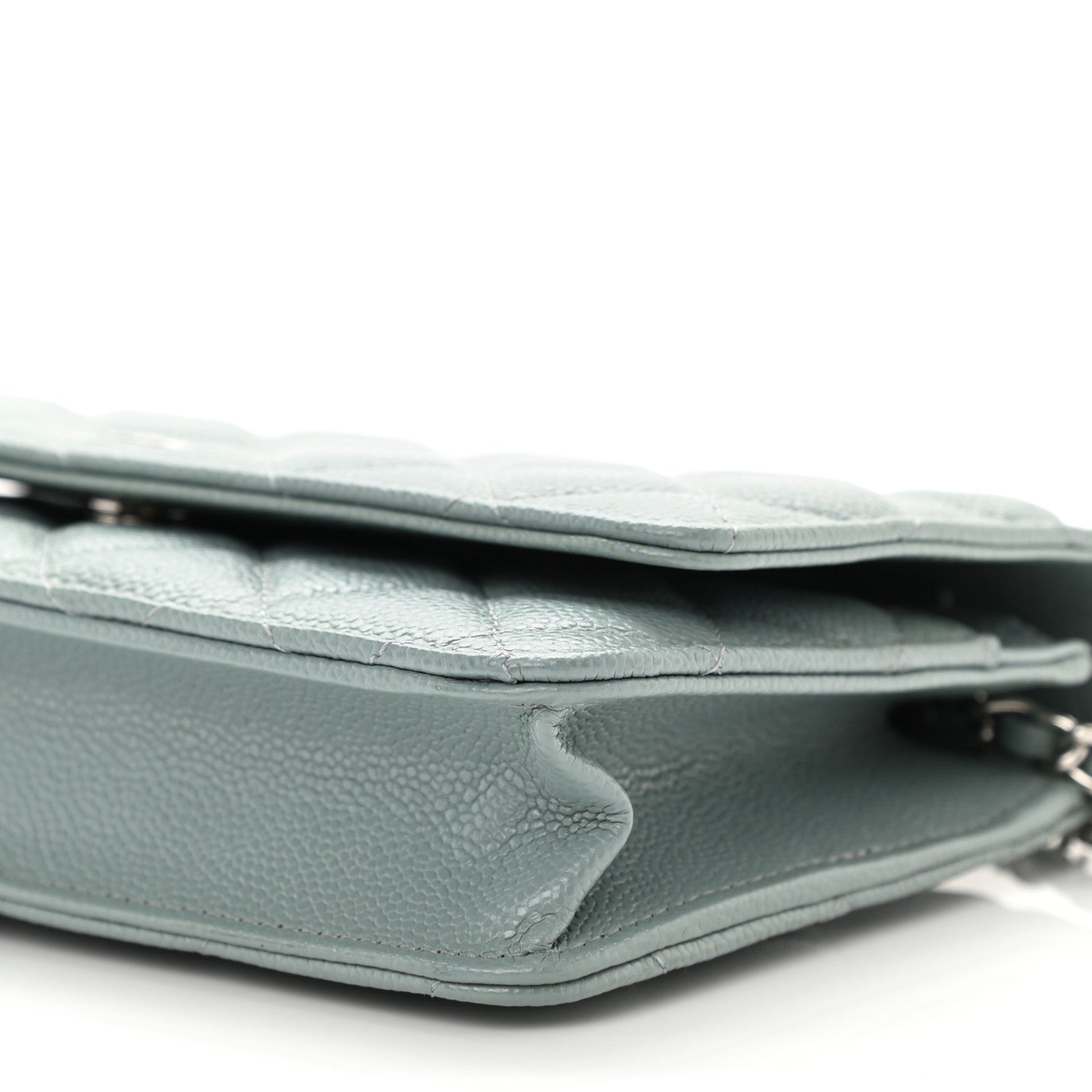 Chanel Caviar Quilted Wallet On Chain WOC Dark Green 10 of 11