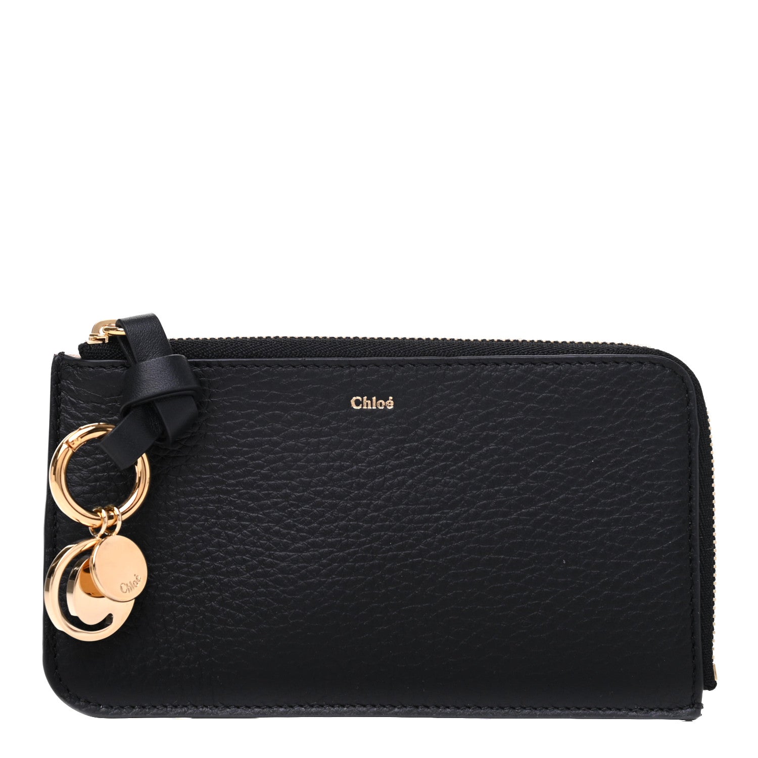 Chloe Calfskin Alphabet Purse Wallet Black 1 of 9