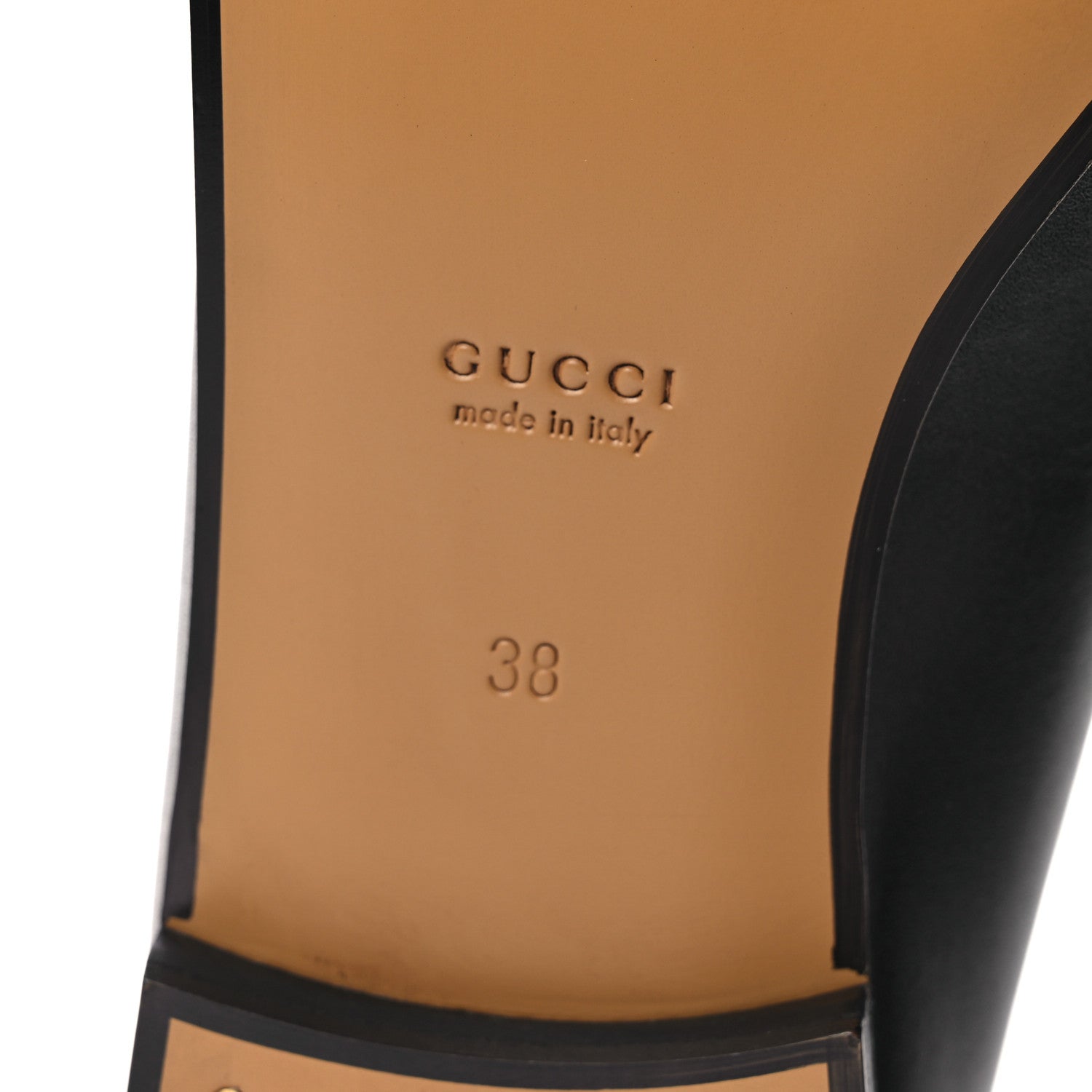 Gucci Betis Glamour Calfskin Womens Jordaan Loafers 38 Black 8 of 12