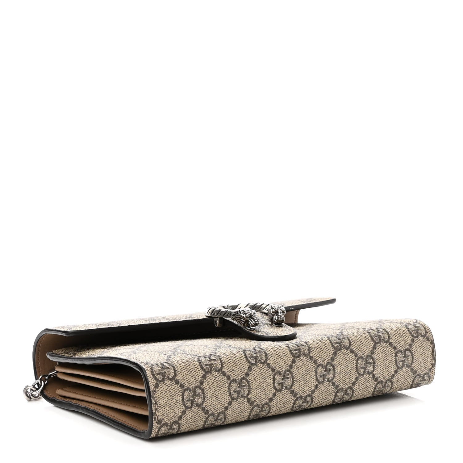 Gucci GG Supreme Monogram Mini Dionysus Chain Wallet Beige Taupe 4 of 12