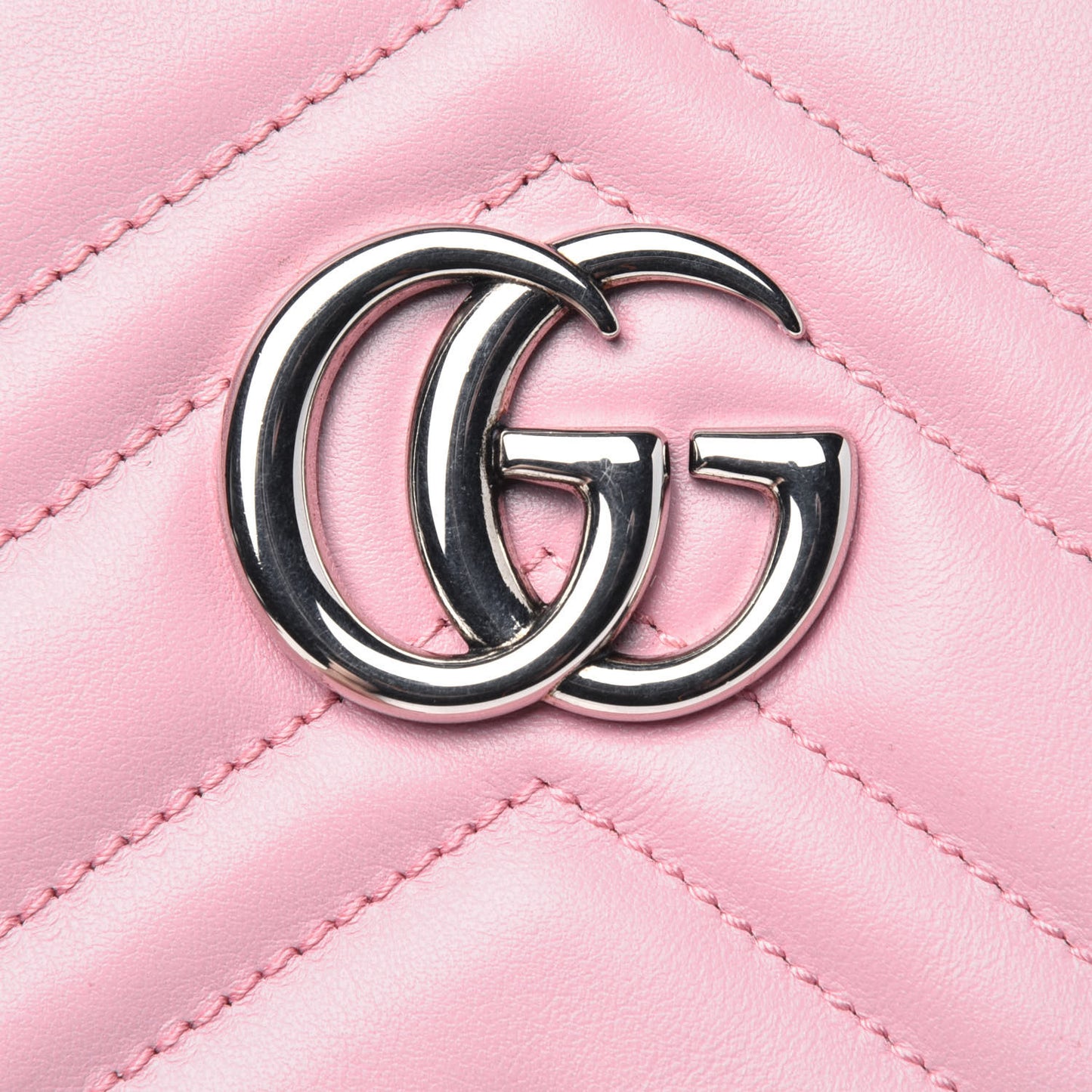 Calfskin Matelasse Mini GG Marmont Crossbody Bag Wild Rose
