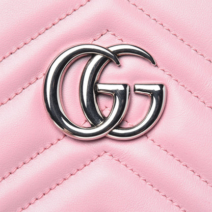 Gucci Calfskin Matelasse Mini GG Marmont Crossbody Bag Wild Rose 5 of 12
