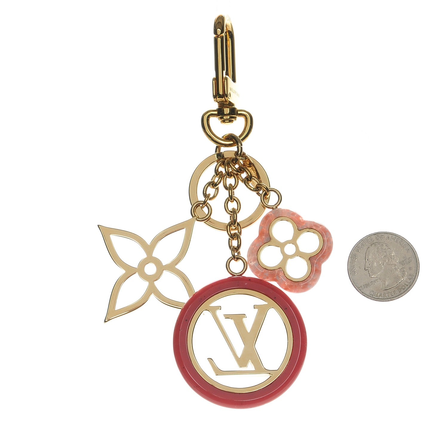 Louis Vuitton Colorline Bag Charm Key Holder Pink Glitter 2 of 4