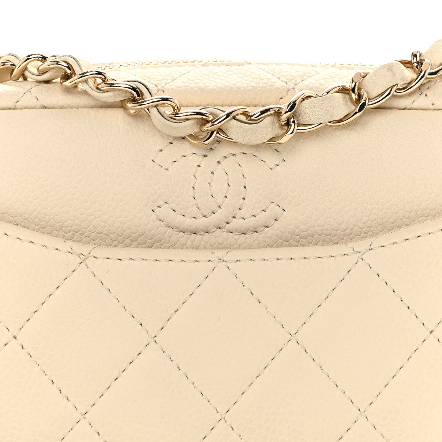 Chanel Caviar Quilted Mini Coco Tassel Camera Case White 7 of 15