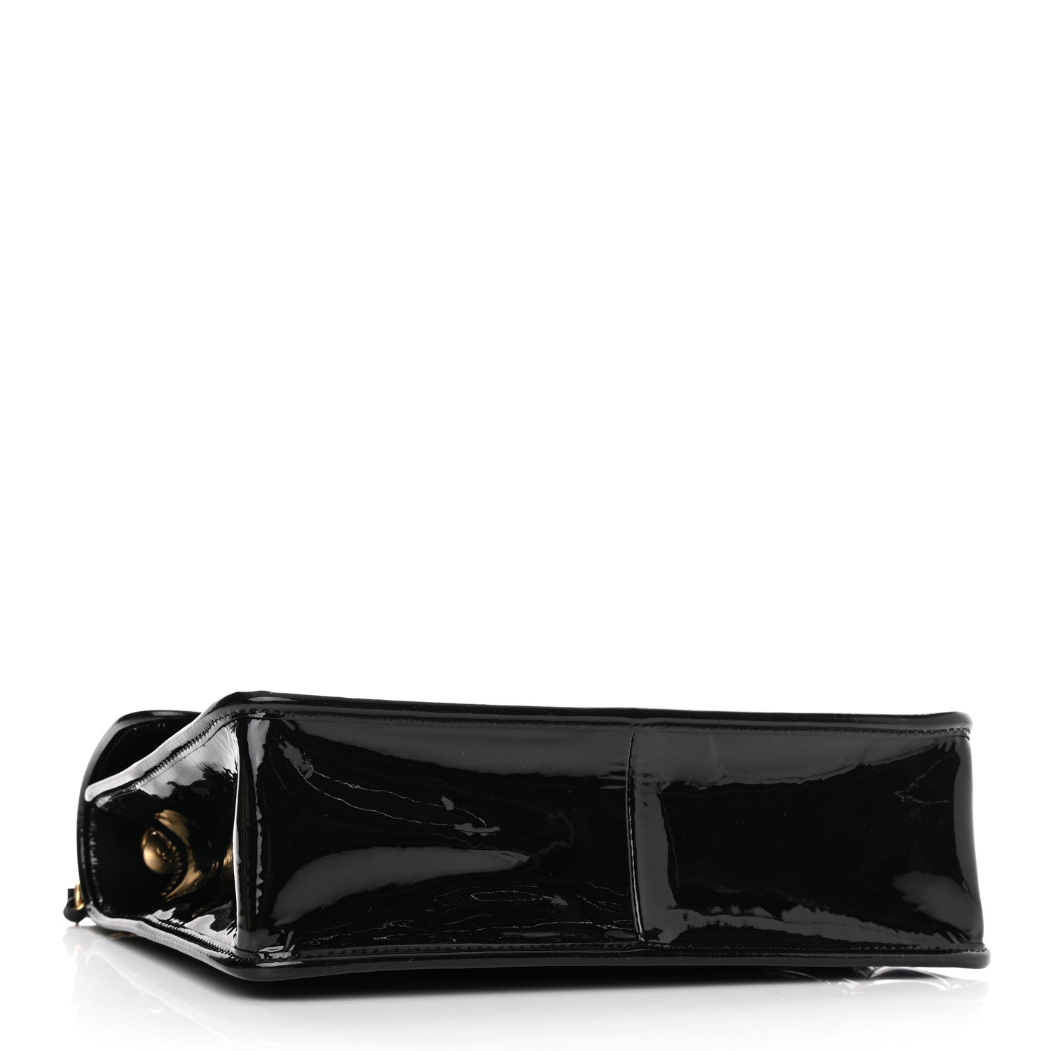 Chanel Patent Quilted Graphic Catch Flap Black 4 of 11