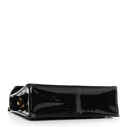 Chanel Patent Quilted Graphic Catch Flap Black 4 of 11