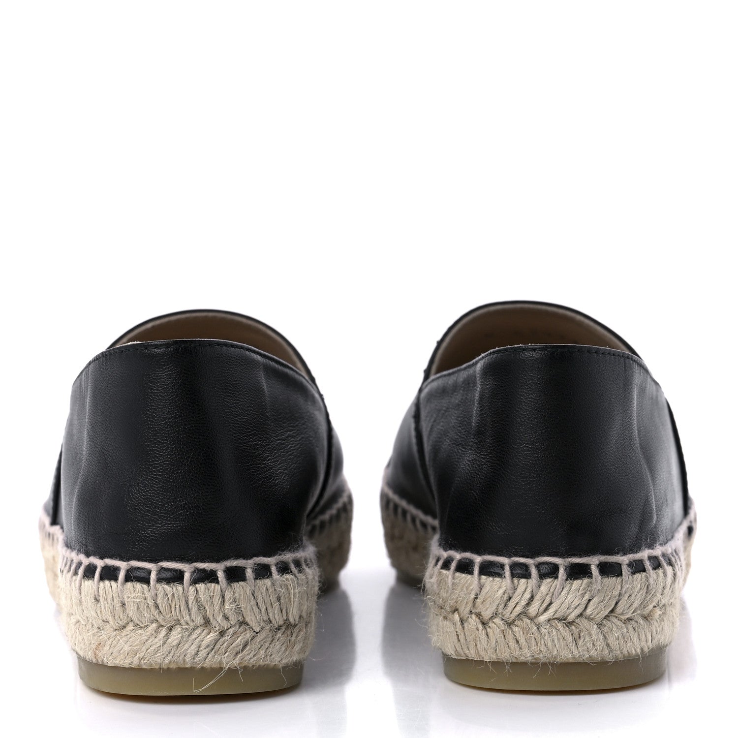 Chanel Lambskin CC Espadrilles 37 Black 6 of 12