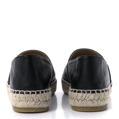 Chanel Lambskin CC Espadrilles 37 Black 6 of 12