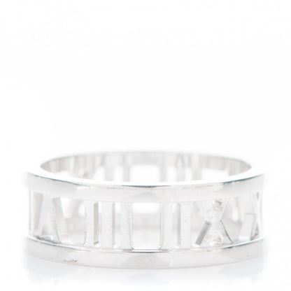 Tiffany 18K White Gold Atlas Open Ring 7.25 1 of 4