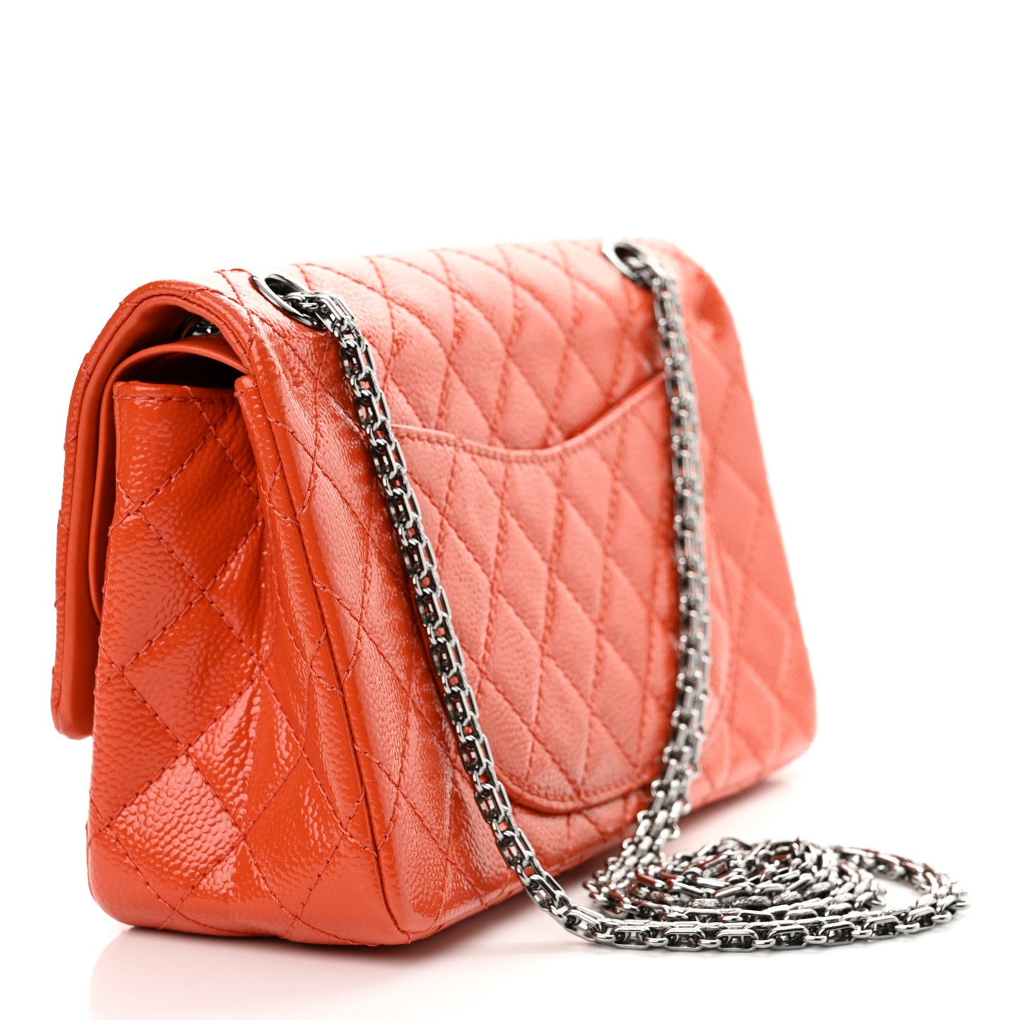 Patent Caviar Quilted 2.55 Reissue 225 Flap Orange