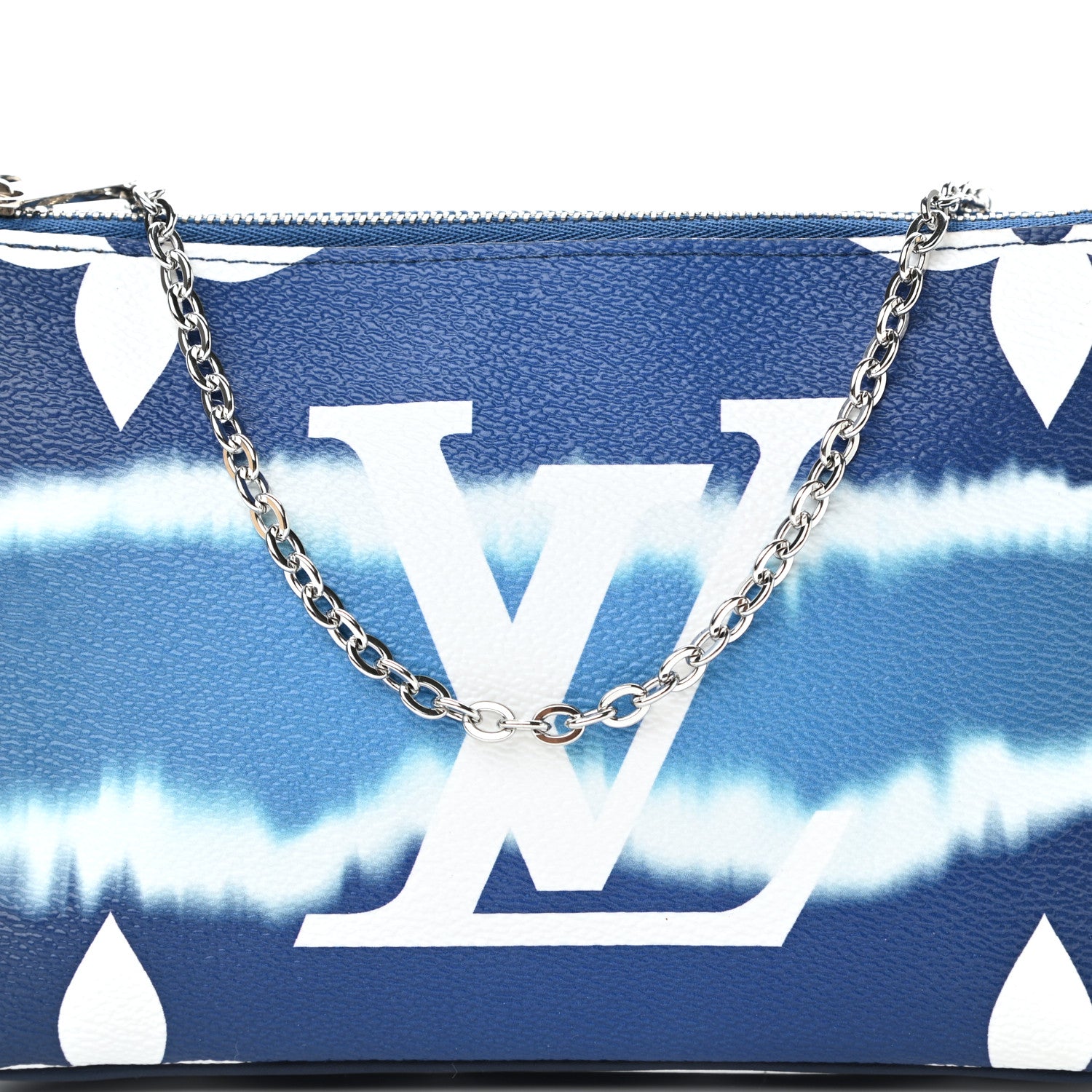 Louis Vuitton Monogram Giant Escale Double Zip Pochette Blue 8 of 10
