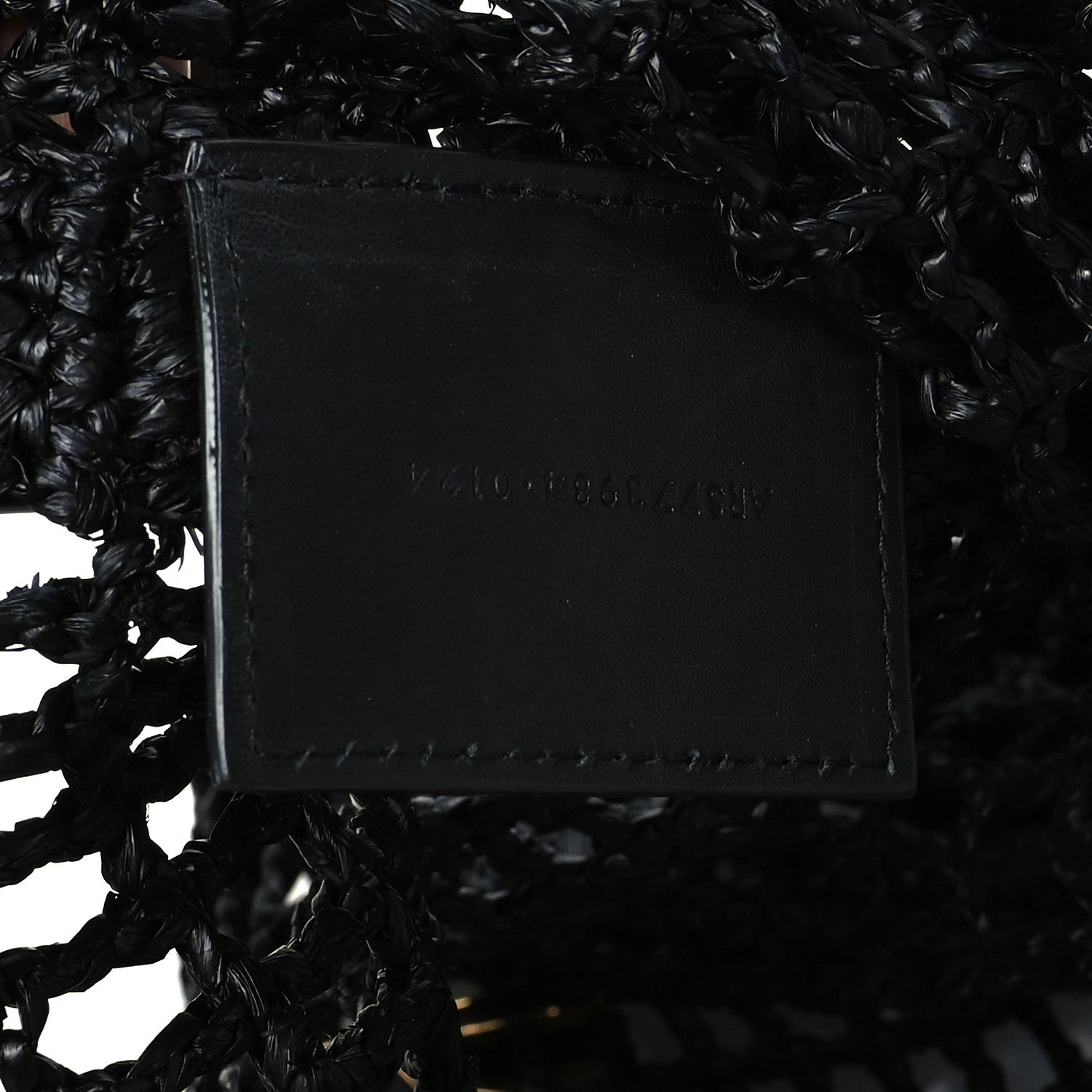Saint Laurent Raffia Calfskin Oxalis Shoulder Bag Black 6 of 11