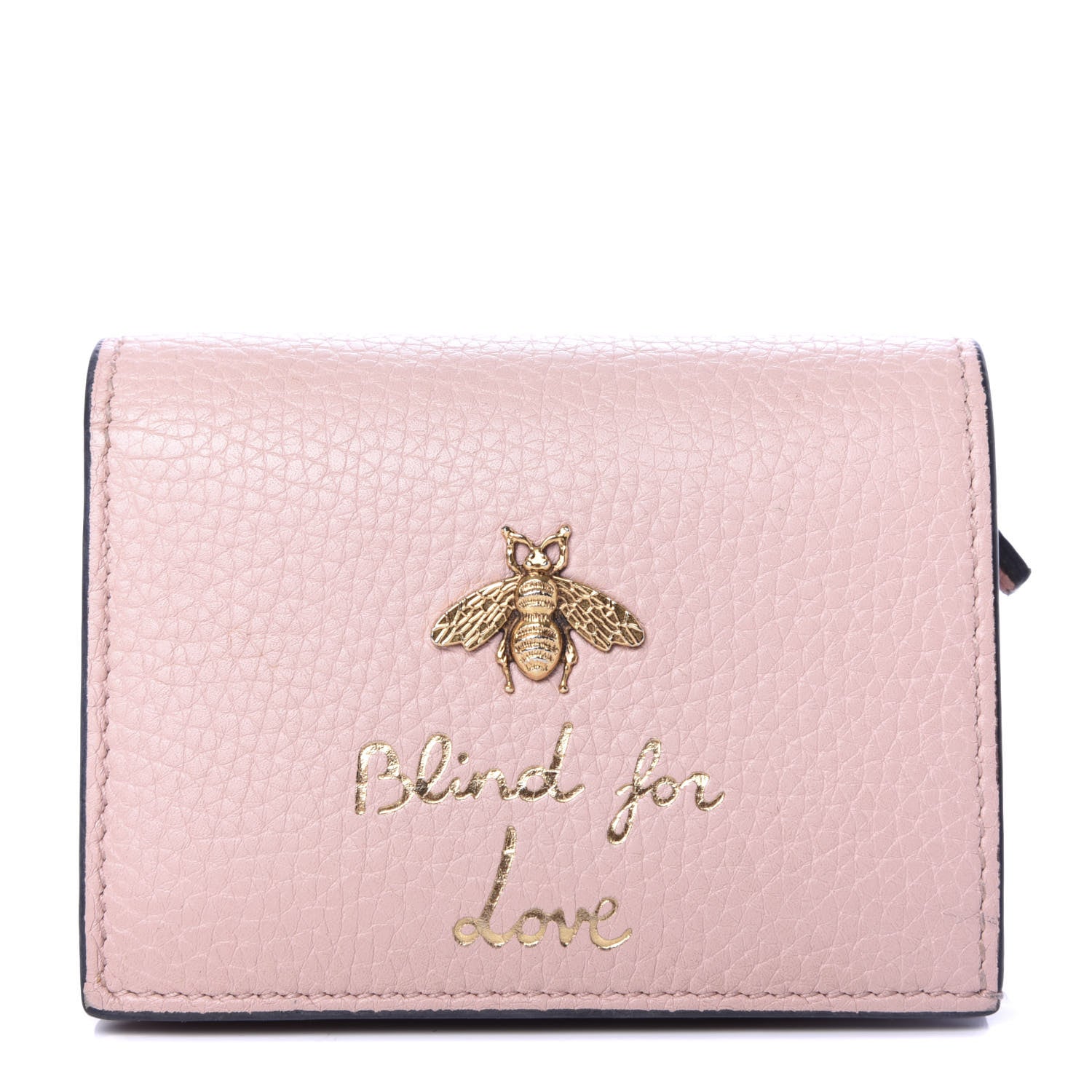 Gucci Cellarius Calfskin Blind for Love Animalier Card Case Perfect Pink 1 of 7