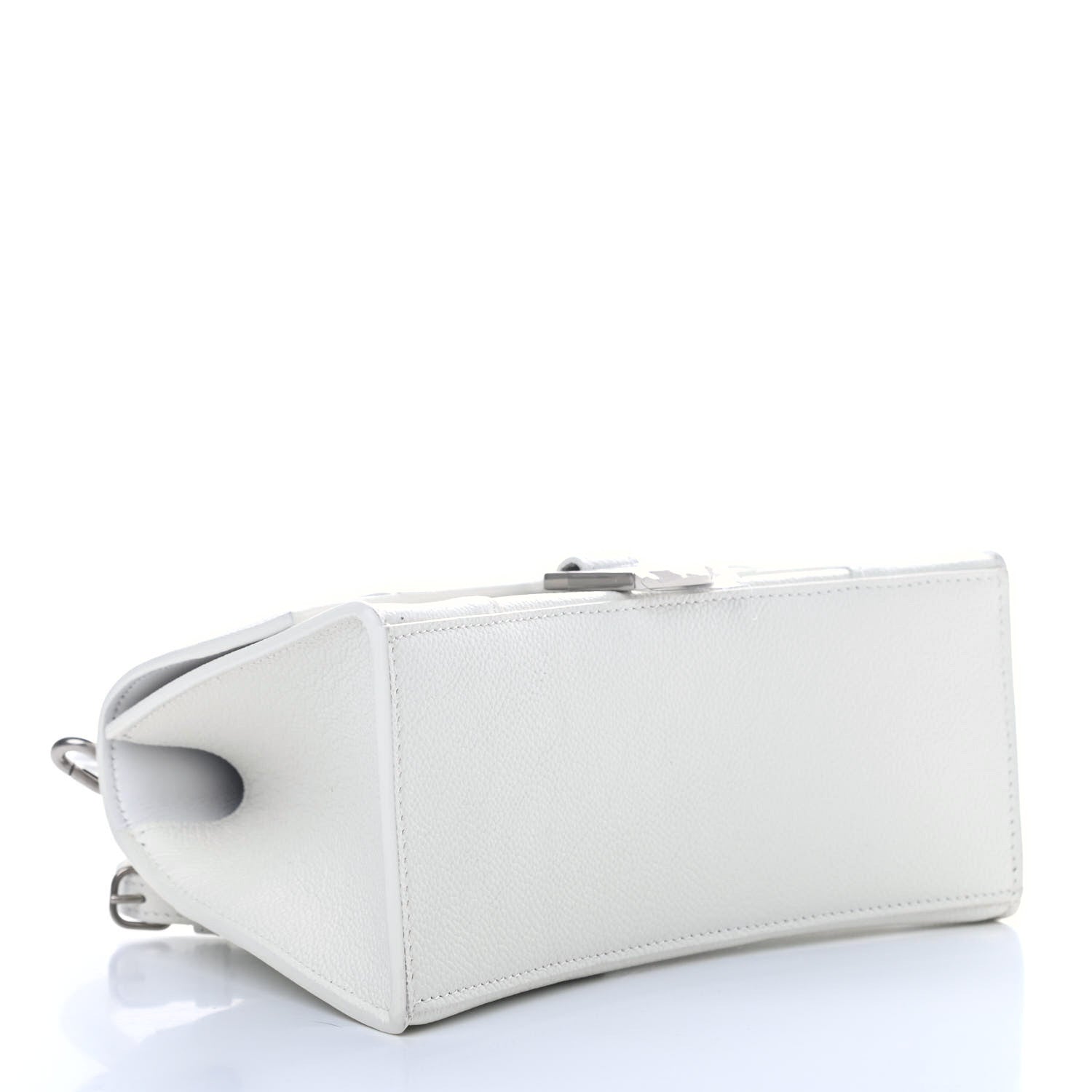 Balenciaga Grained Calfskin Small Hourglass Top Handle Bag White 4 of 11