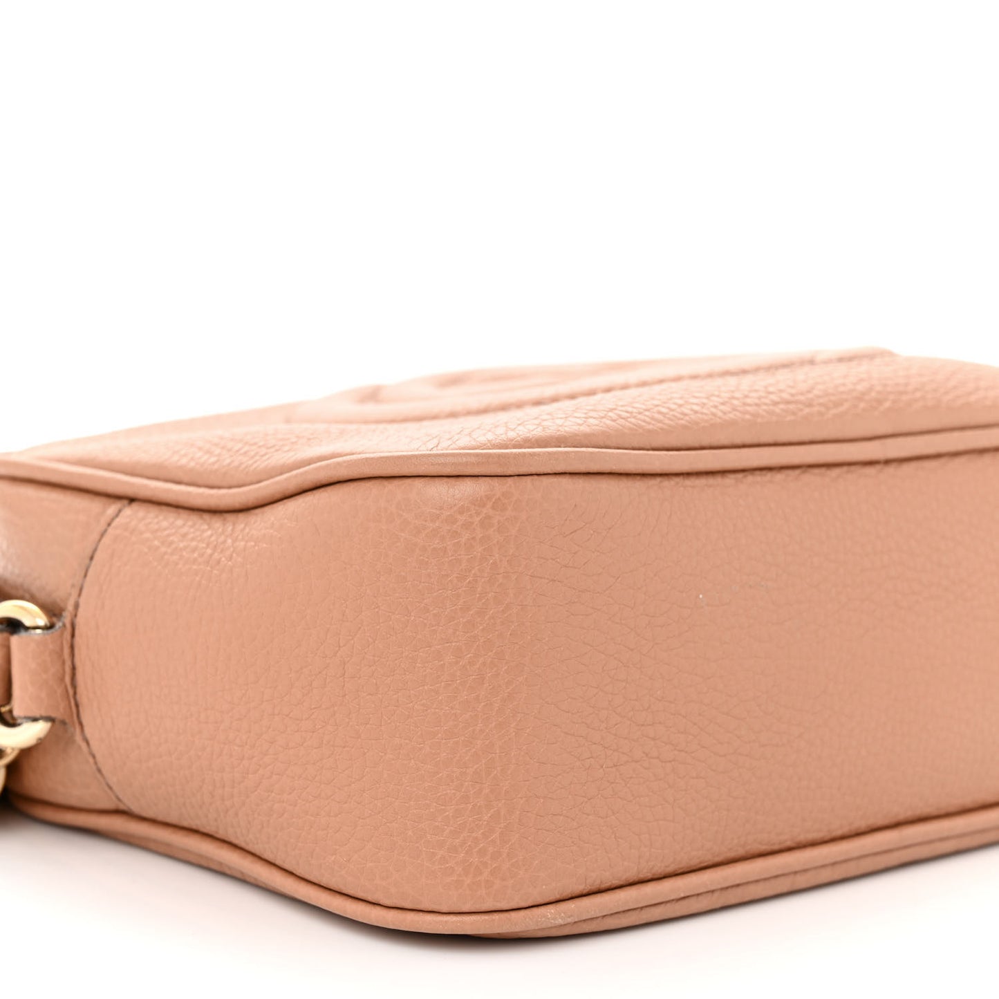 Pebbled Calfskin Small Soho Disco Bag Camelia