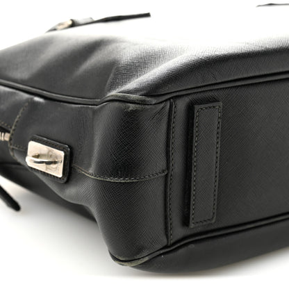 Prada Saffiano Travel Briefcase Black 9 of 14