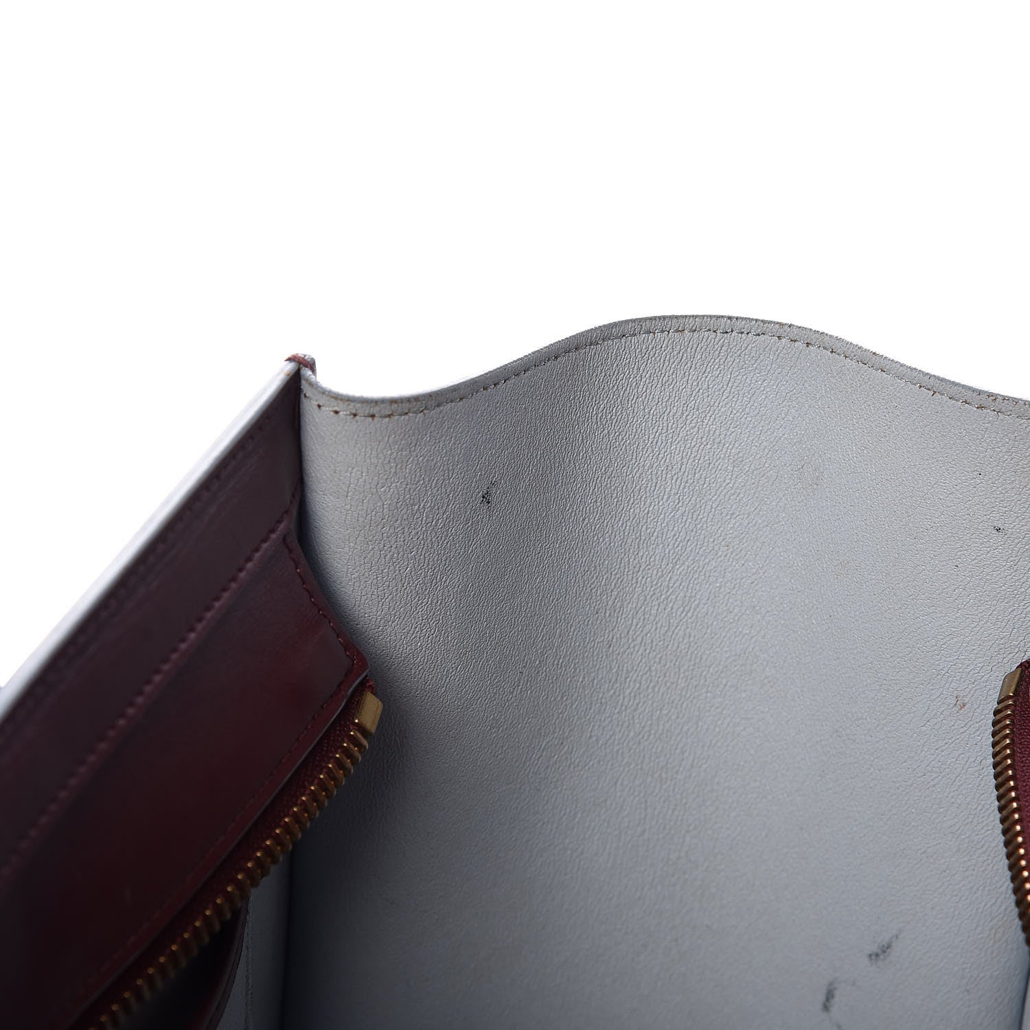 Celine Palmelato Micro Luggage Burgundy Azur Blue 21 of 23