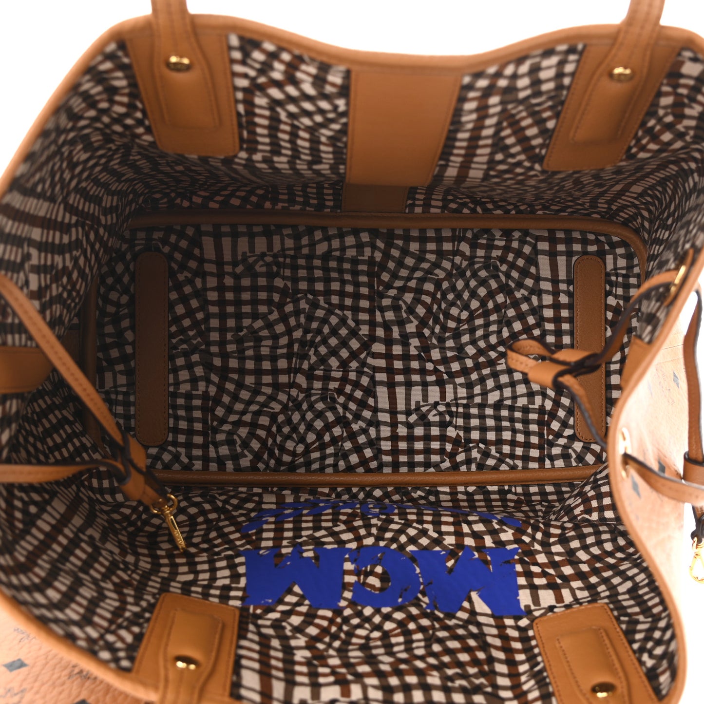 Visetos Medium Liz Reversible Shopper Tote Cognac
