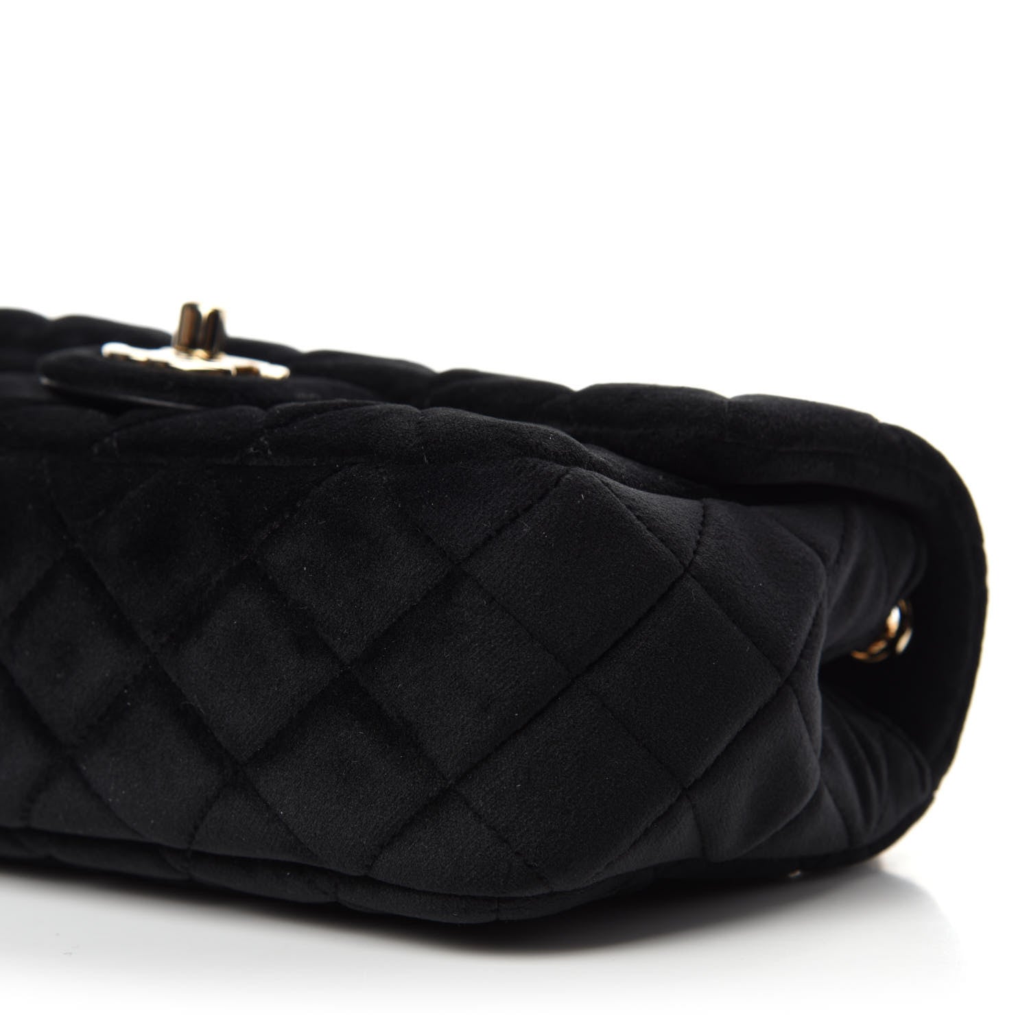 Chanel Velvet Quilted Mini Rectangular Pearl Crush Flap Black 7 of 11