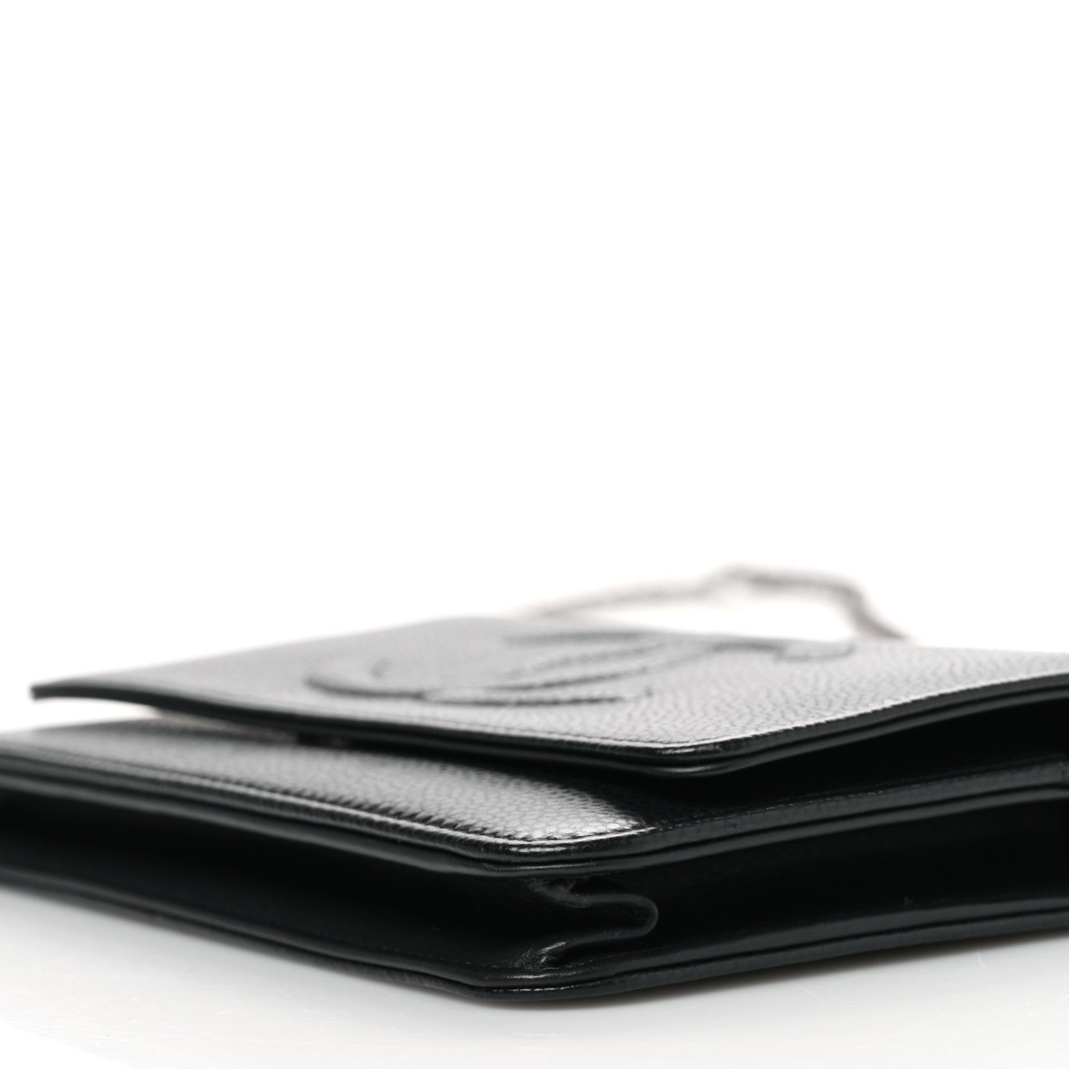 Chanel Caviar Timeless CC Wallet on Chain WOC Navy Blue 11 of 11