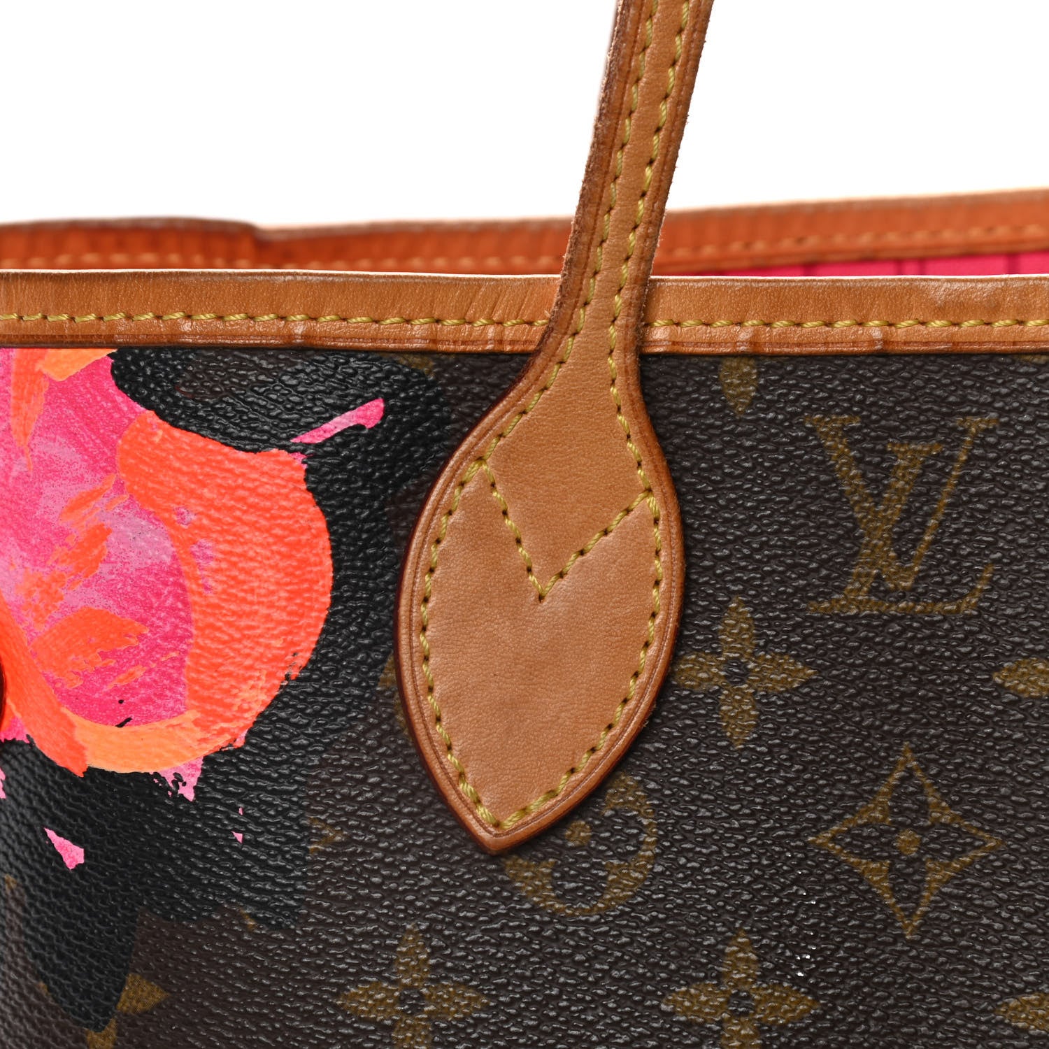 Louis Vuitton Monogram Roses Neverfull MM 12 of 17