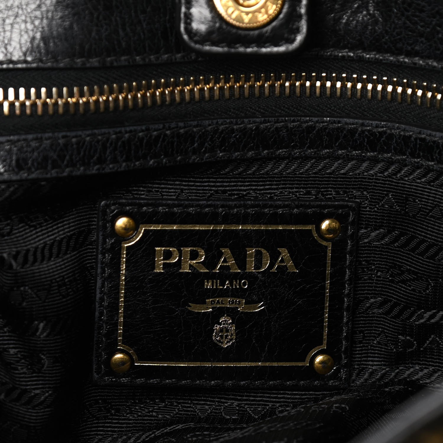 Prada Vitello Shine Tote Black 6 of 15