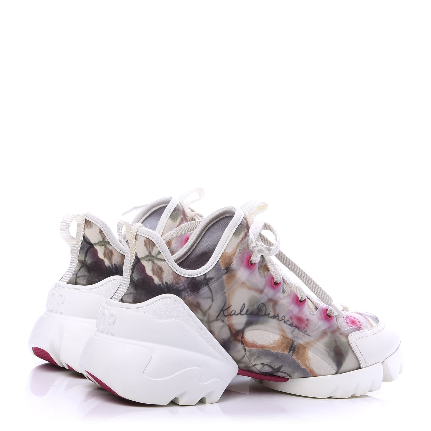 Christian Dior Neoprene Rubber Womens KaleiDiorscopic D-Connect Sneakers 37 White Cypress 4 of 10