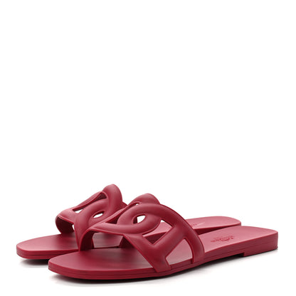 Hermes Rubber Aloha Sandals 36 Rose Baie 3 of 9