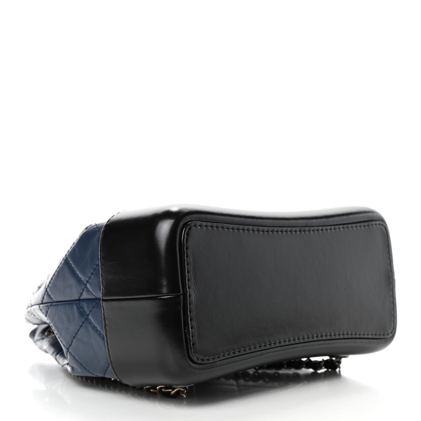 Aged Calfskin Quilted Small Gabrielle Backpack Blue Black