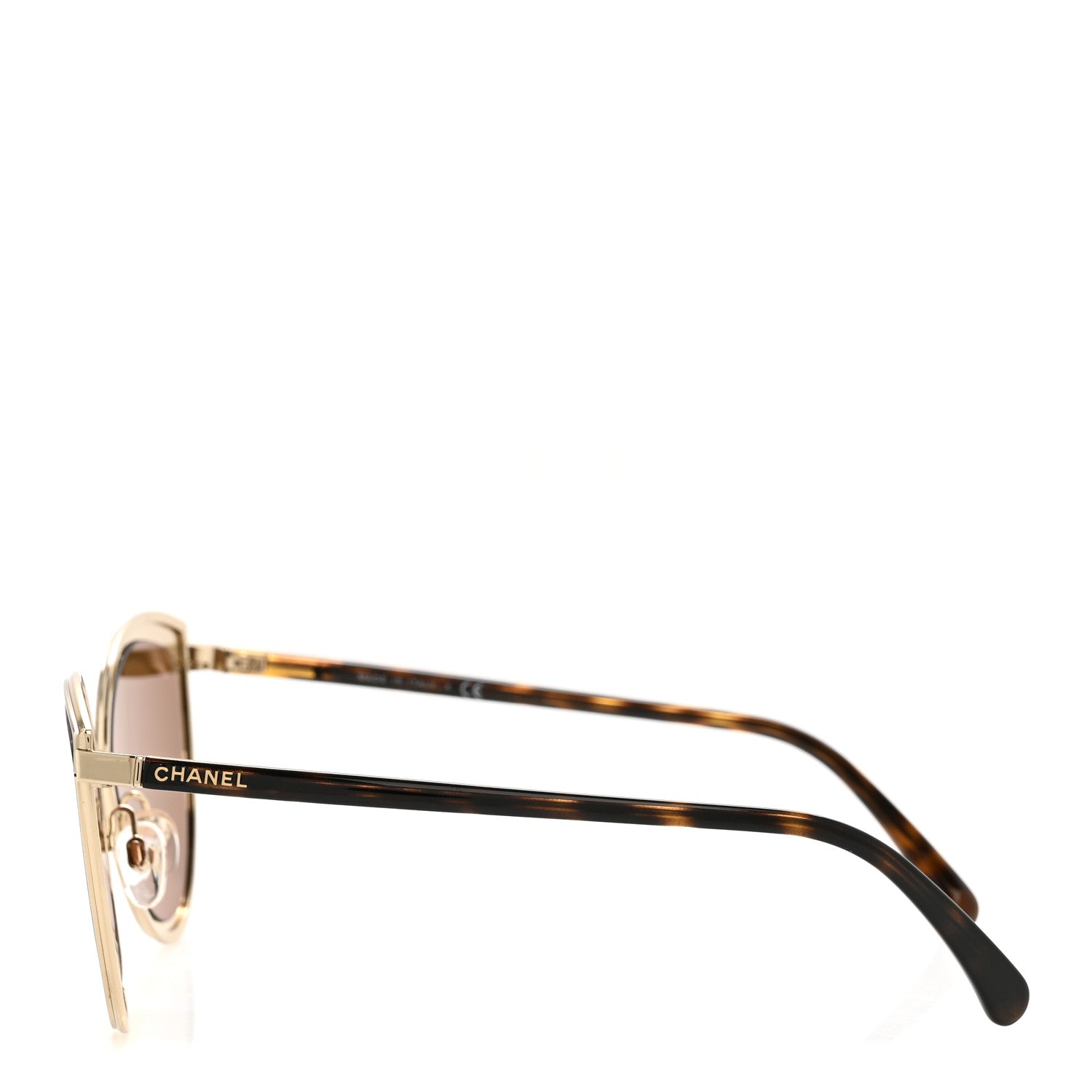 Chanel Metal Cat Eye Sunglasses 4222 Gold 3 of 8