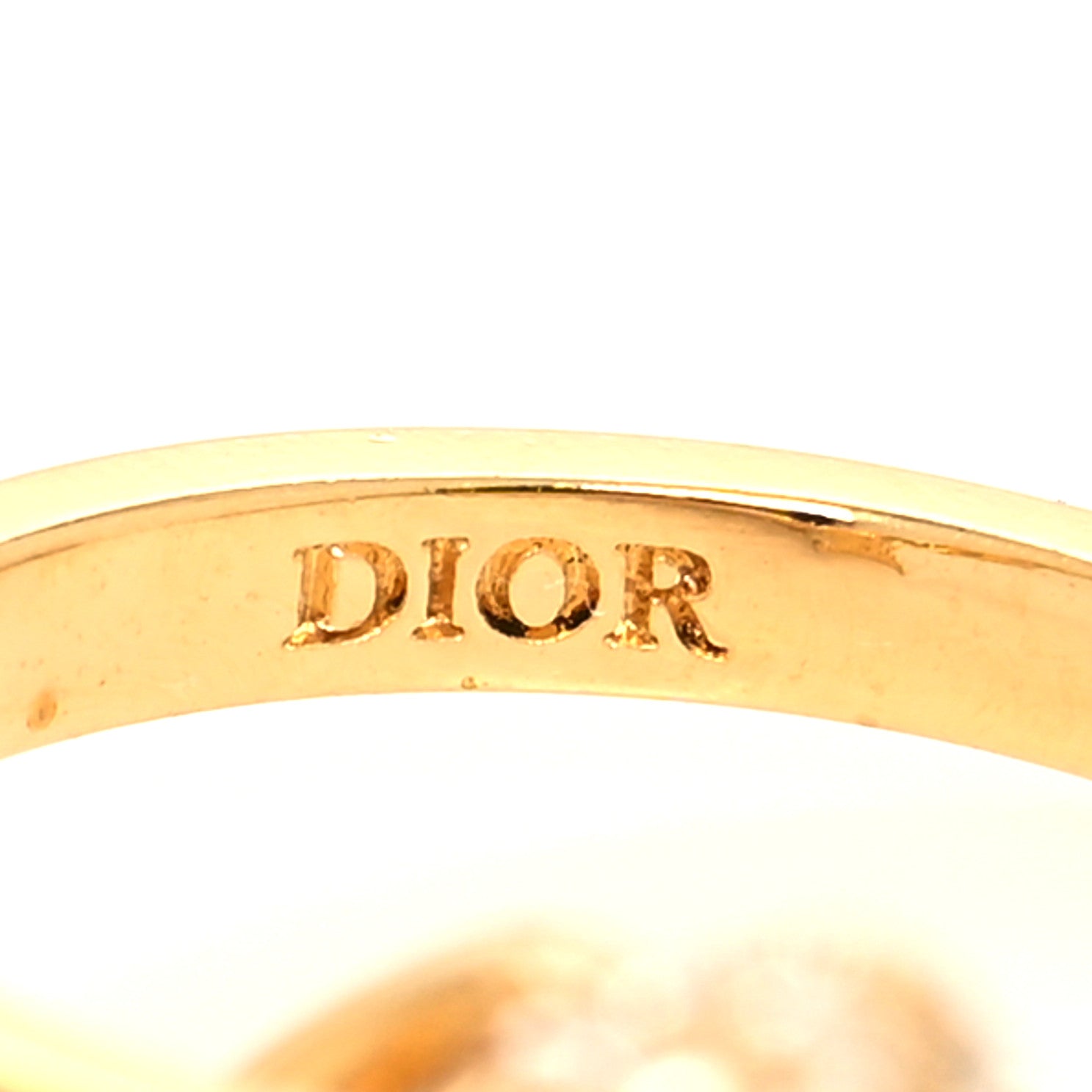 Christian Dior Crystal Lucky Locket Earrings Gold 4 of 4