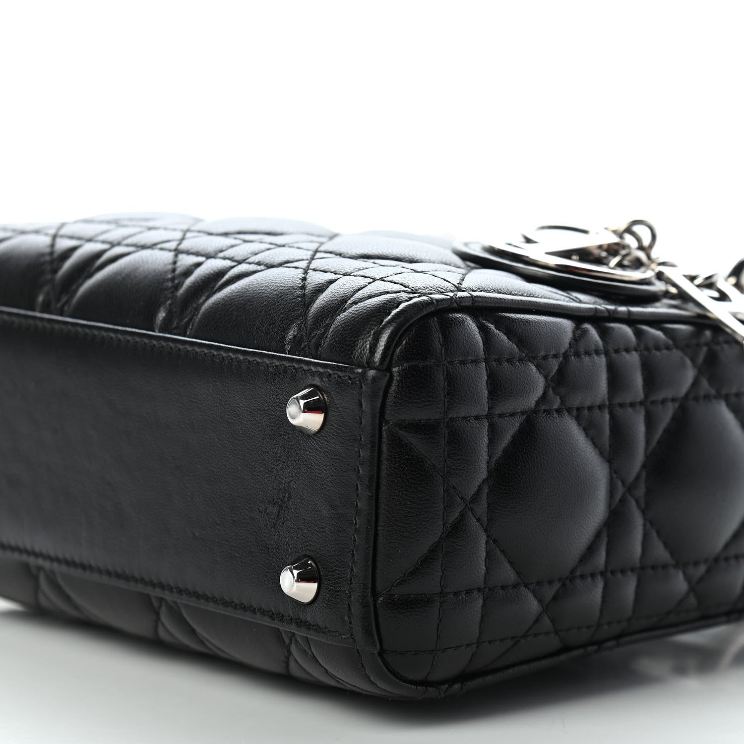 Christian Dior Lambskin Cannage Mini Lady Dior Black 8 of 8