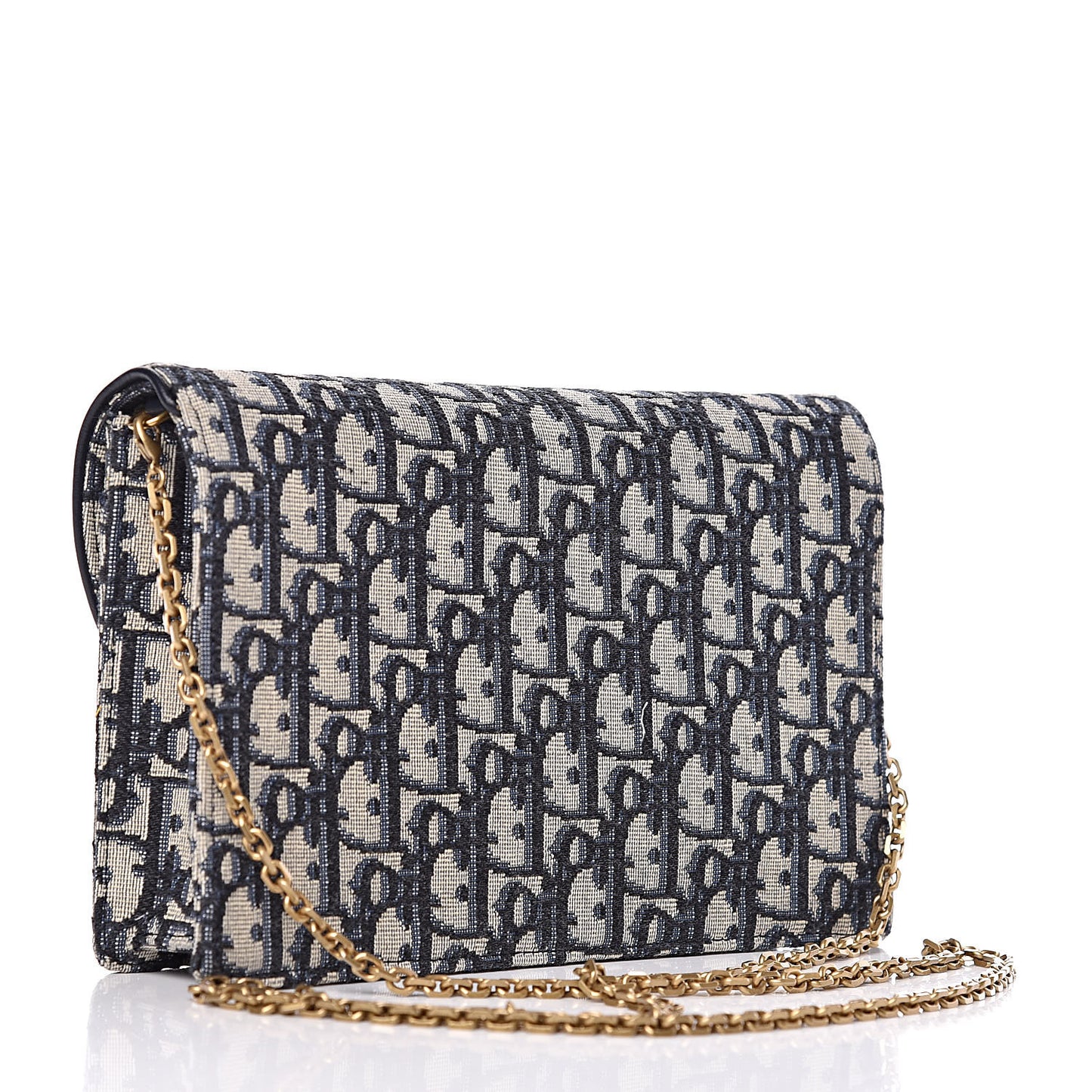 Oblique Saddle Chain Pouch Blue