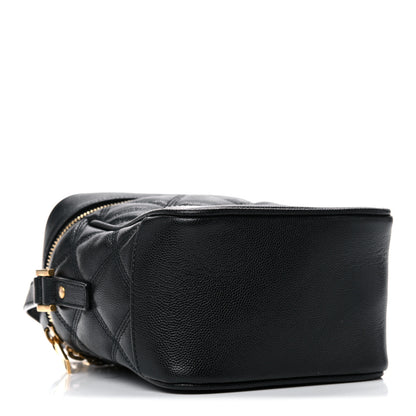 Saint Laurent Grain de Poudre Quilted 80's Vanity Bag Black 3 of 9