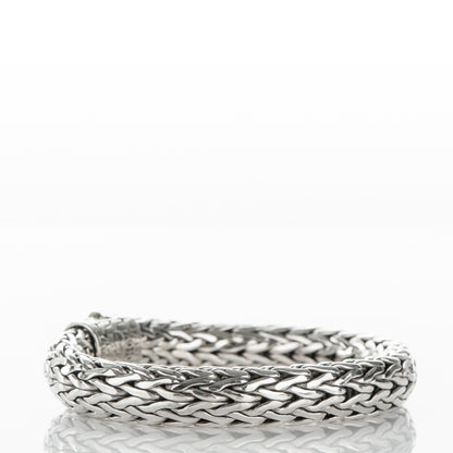 John Hardy Sterling Silver Pave Diamond Medium Classic Chain Clasp Bracelet 3 of 7