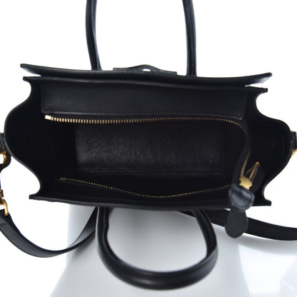 Celine Smooth Calfskin Nano Luggage Black 5 of 8