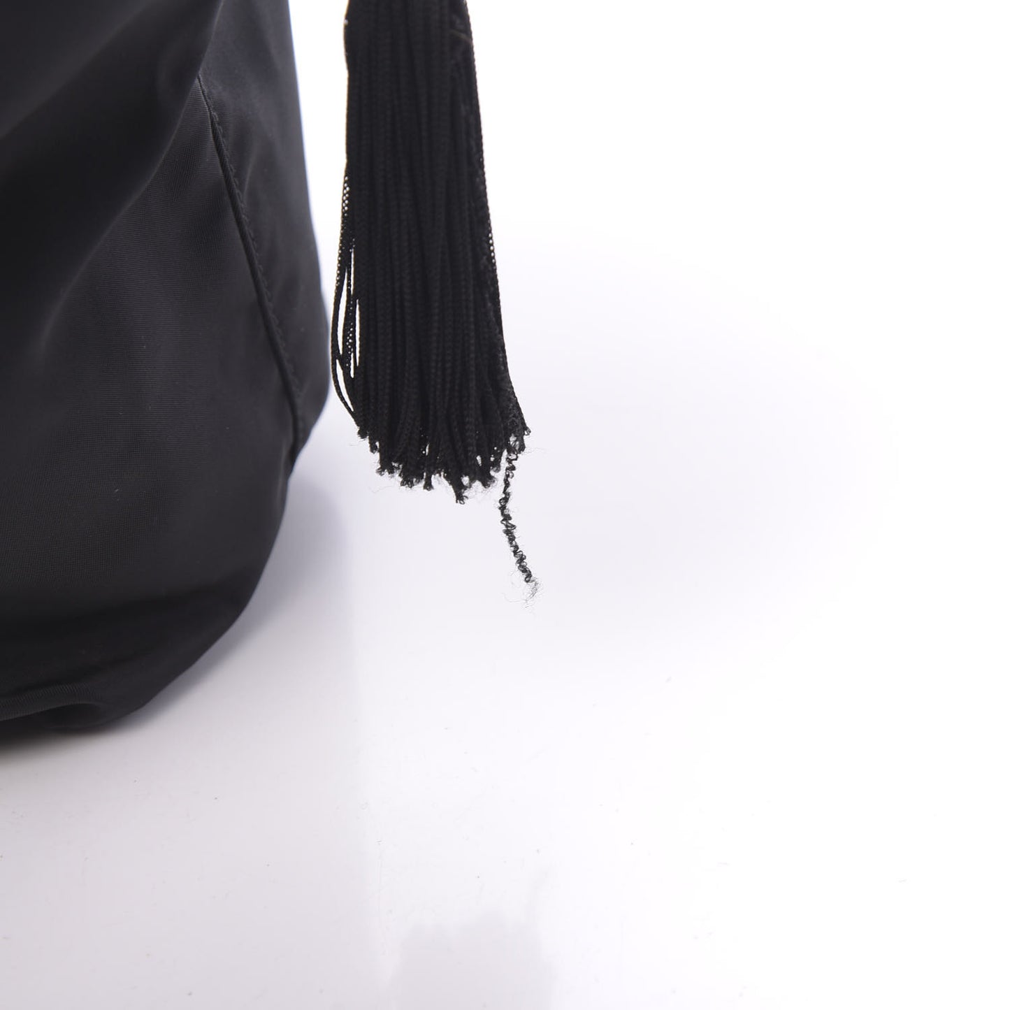 Tessuto Nylon Tassel Duffel Bag Black