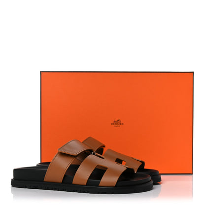 Hermes Calfskin Womens Chypre Sandals 36.5 Naturel 11 of 11