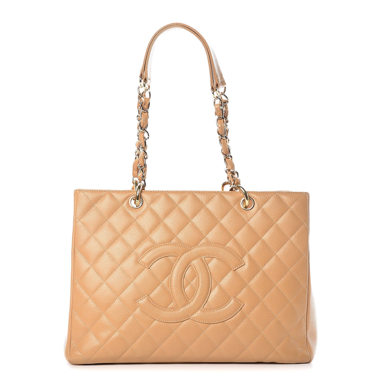 Chanel Caviar Quilted Grand Shopping Tote GST Beige 1 of 10