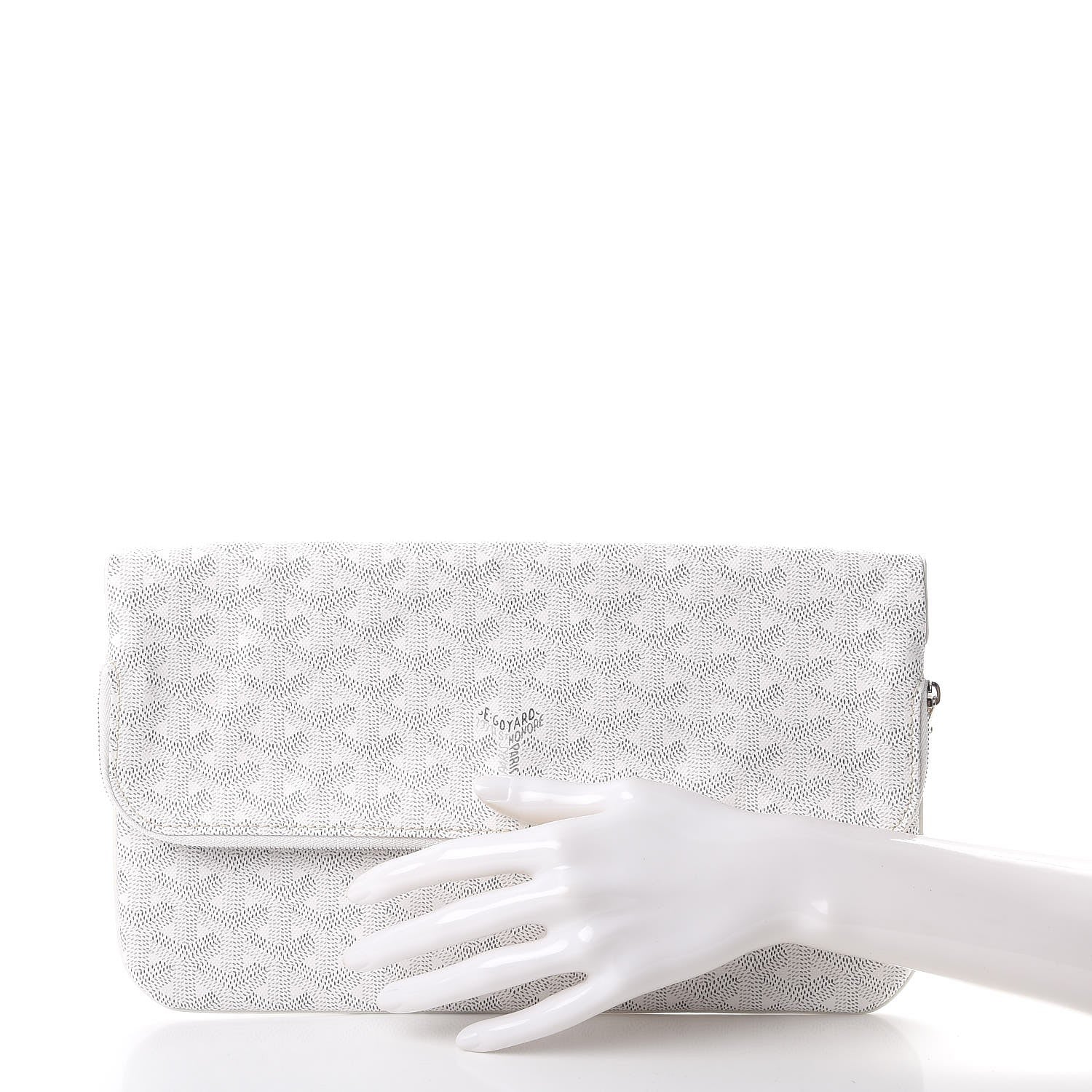 Goyard Goyardine Sainte Marie Soft Clutch White 2 of 8