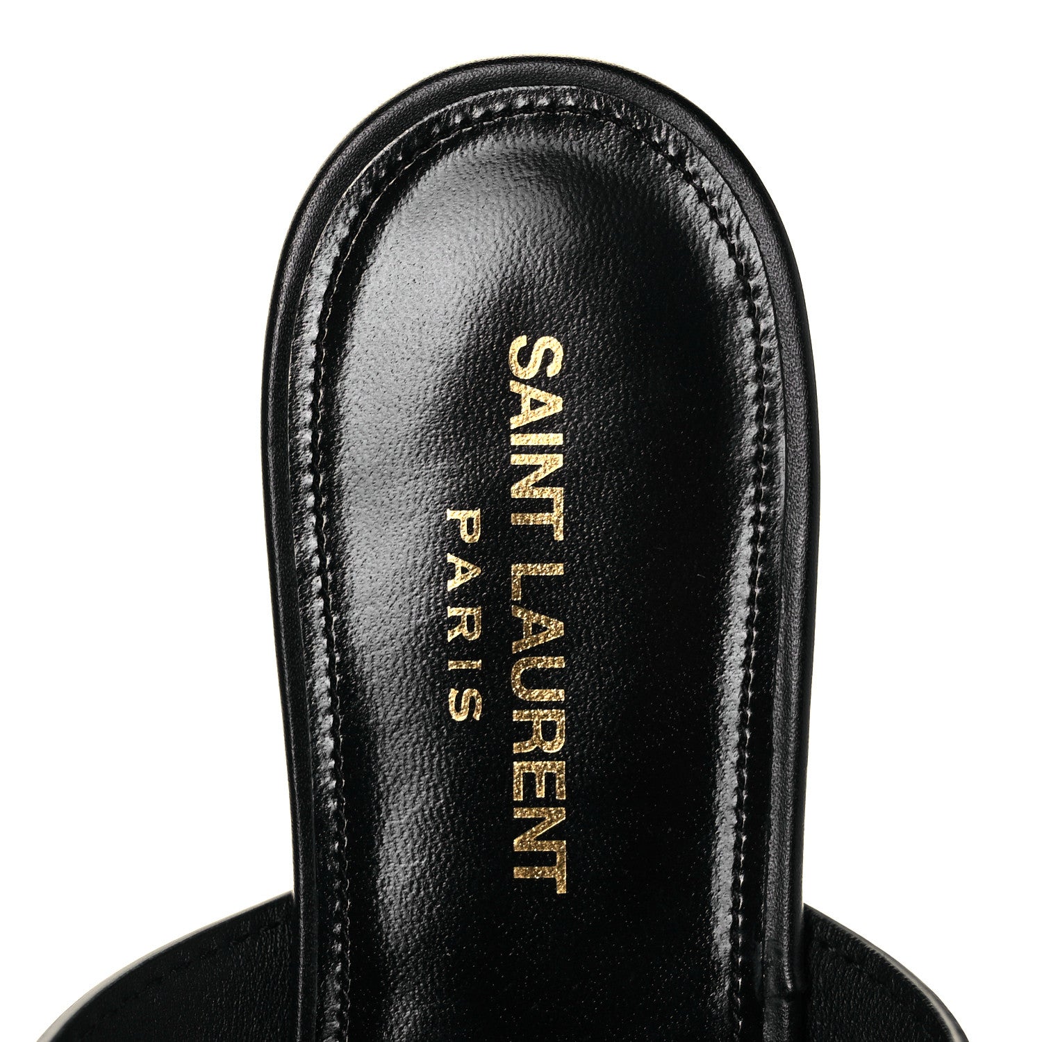 Saint Laurent Calfskin Chain Jota Maillon Sandals 40 Black 8 of 9