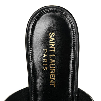 Saint Laurent Calfskin Chain Jota Maillon Sandals 40 Black 8 of 9