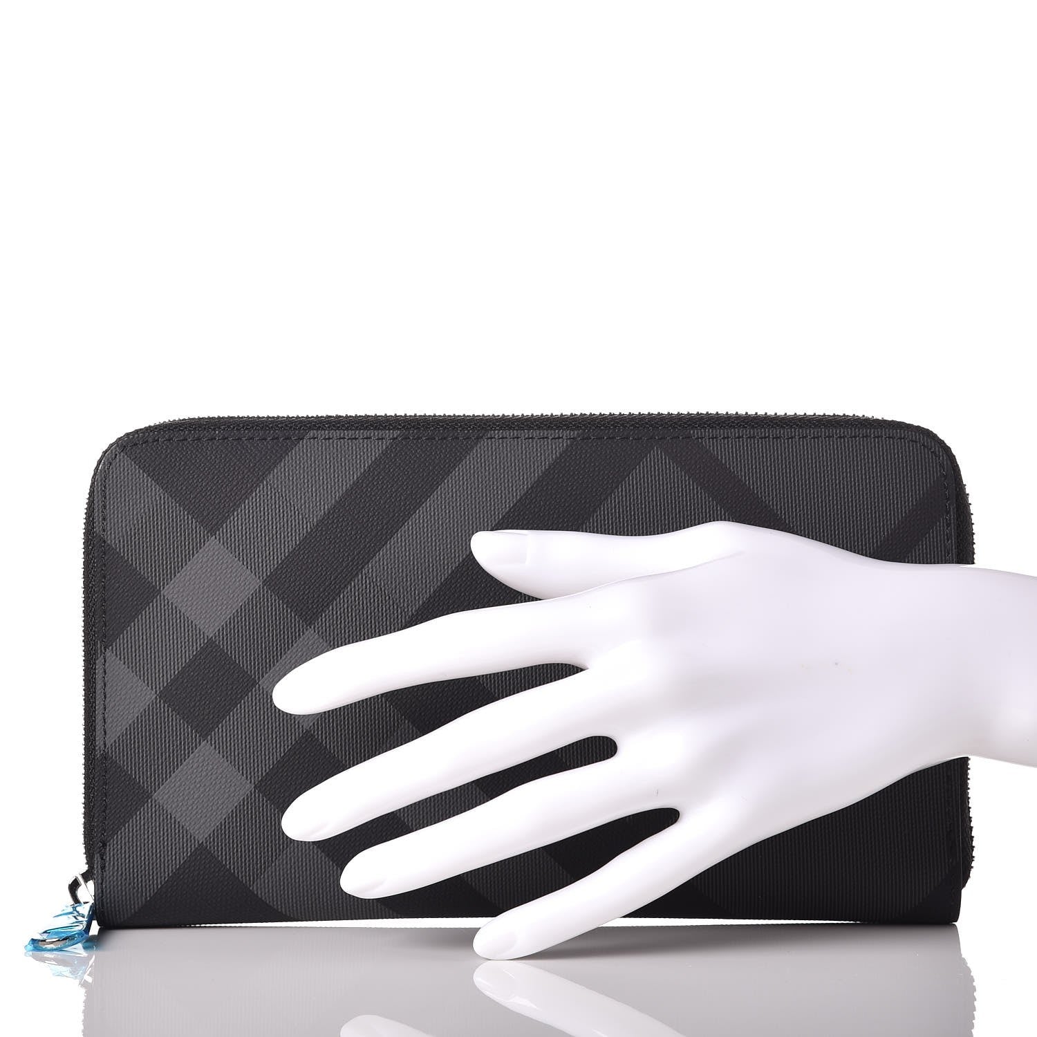 Burberry London Check Large Zip Around Wallet Charcoal 2 of 11