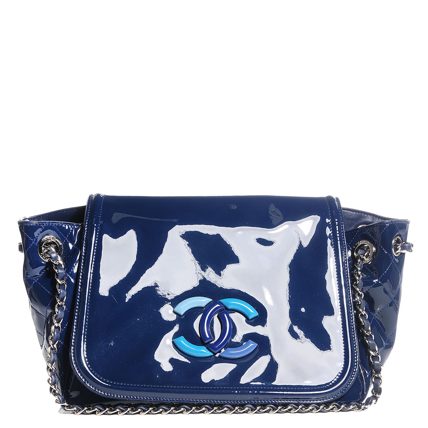 Vinyl CC Lipstick Accordion Flap Blue